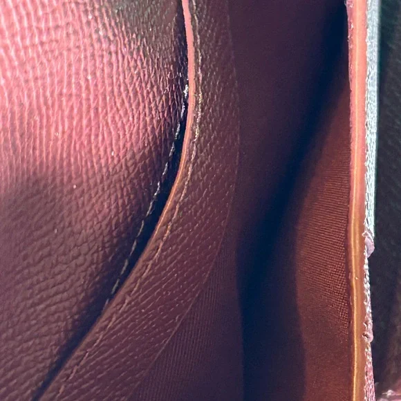 Coach Orange Pebbled Leather Women's Trifold Wallet 8” x 4.5” - Picture 12 of 14